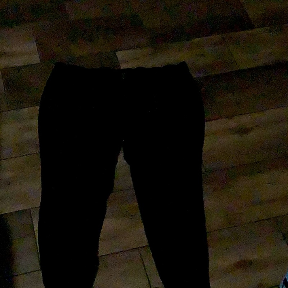 Black button jeans